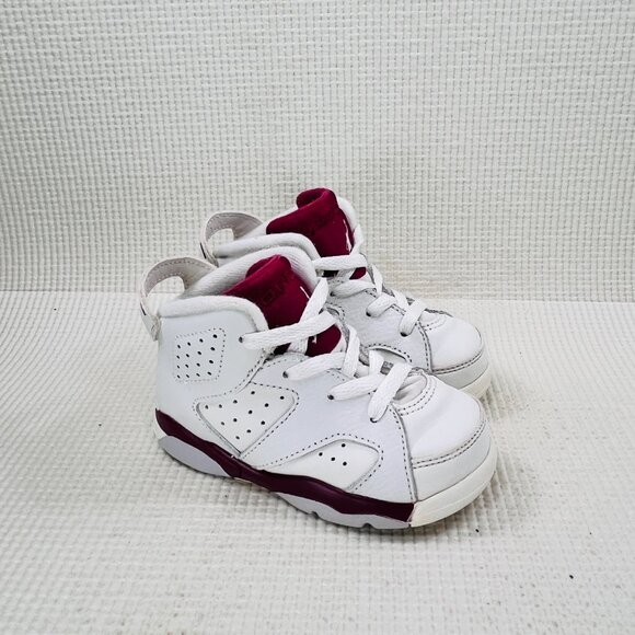 Nike Jordan Maroon 6 Retro 2015 Nike Burgundy Toddler Shoes Size 6C 384667-116 - Picture 9 of 9